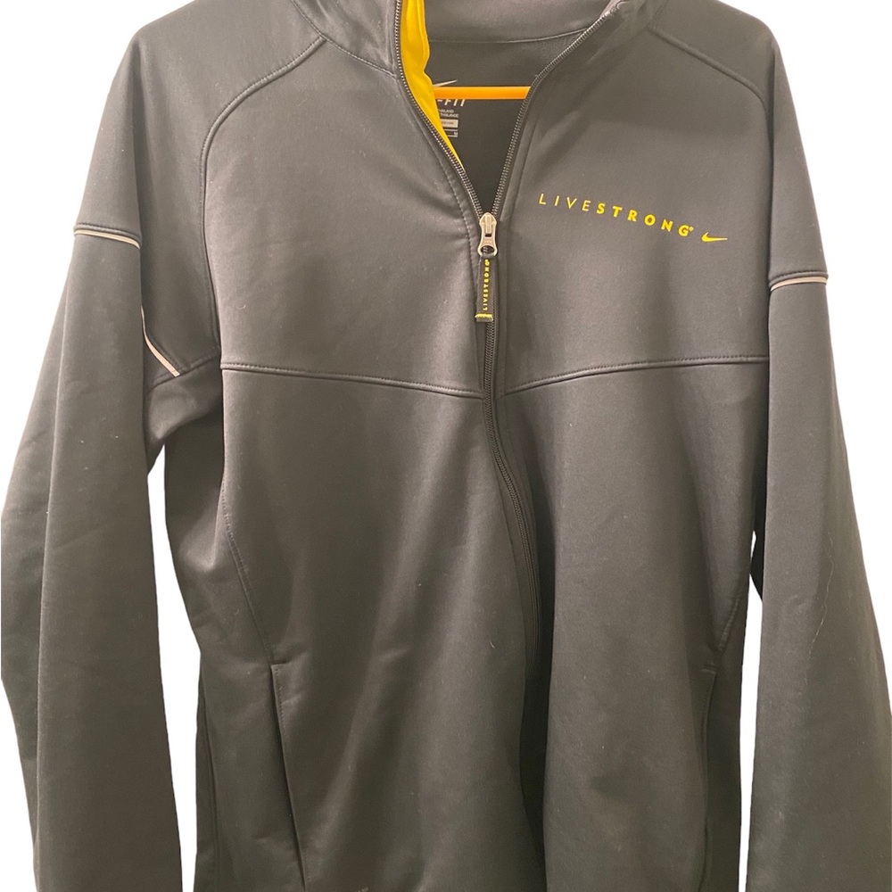 Men's Nike livestrong zip up sweatshirt.